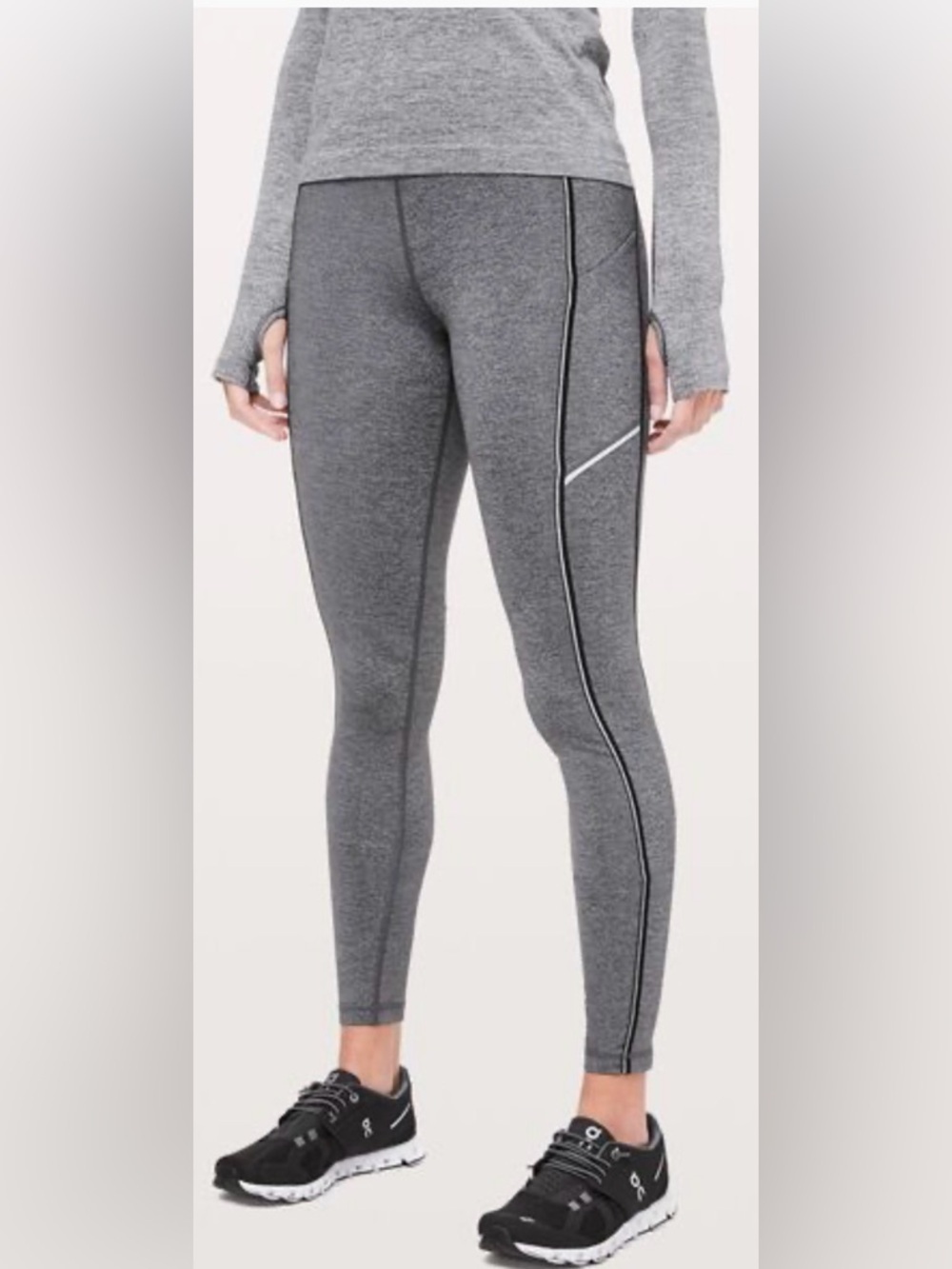 Lululemon RARE Speed Up Tight *28" - Heathered Black / Grey US 4